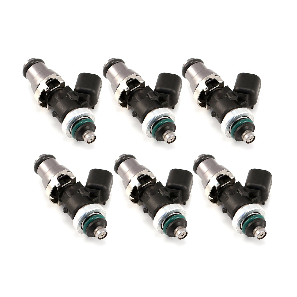 Injector Dynamics XDS Injectors - 48mm length, 14mm top, R35 spacer bottom (Set of 6)
