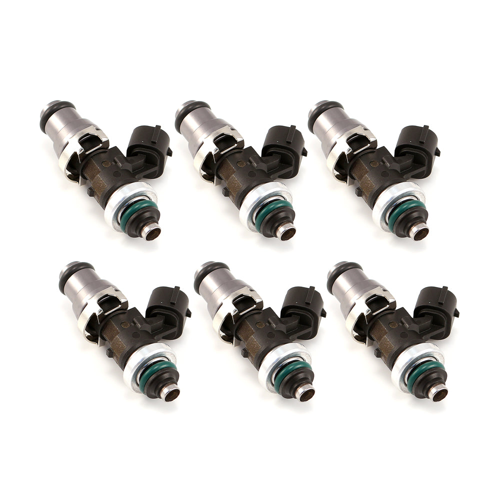 Injector Dynamics XDS Injectors - 48mm length, 14mm top, R35 spacer bottom (Set of 6)